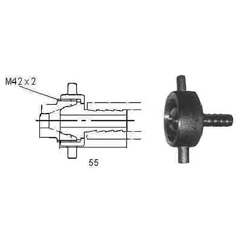 CAST BRONZE AIR HOSE COUPLING M42X2