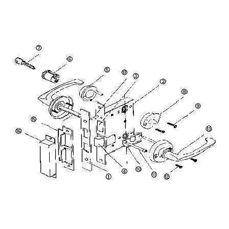 PART FOR MORTISE LOCK OHS HANDLE SHAFT