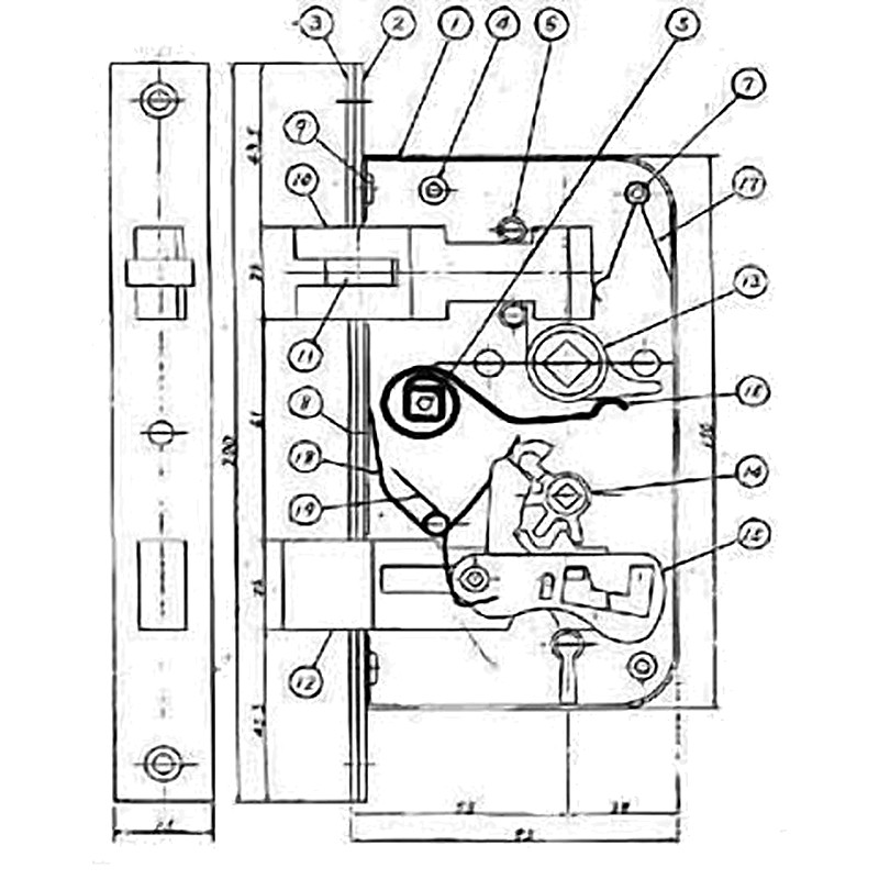 PART FOR TUMBLER MORTISE LOCK OHS #(2)-14 THUMBTURN HUB