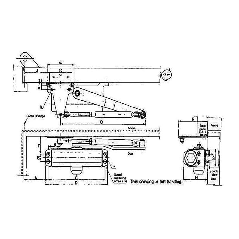 DOOR CLOSER PARALLEL TYPE