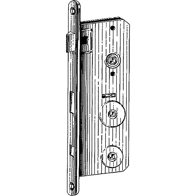 TOILET LOCK MORTISE WITHO STRIKE PLATE BRASS RIGHT HAND