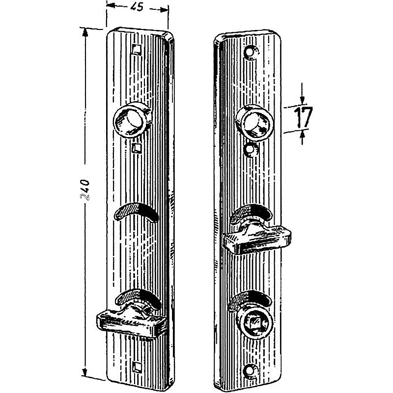 DOOR PLATE SHORT SAINLESS -GRN INDICATOR 6645WCR
