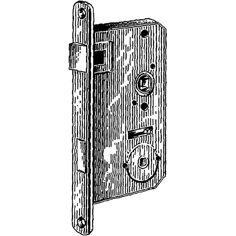 TOILET LOCK MORTISE BRASS LEFT HAND