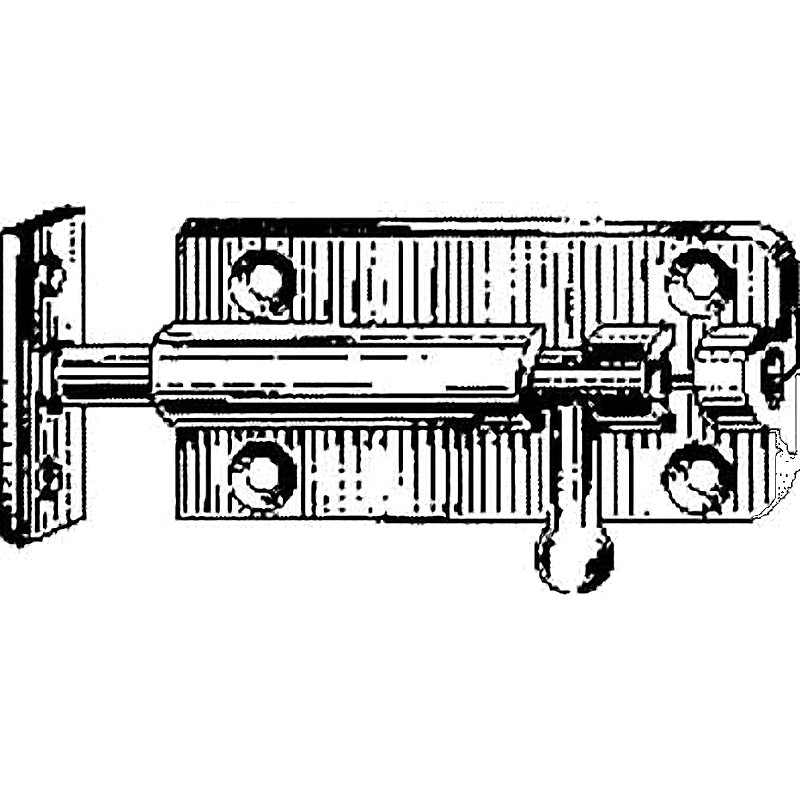 BARREL BOLT WITH FLAT STRIKING PLATE BRASS W:28XL: