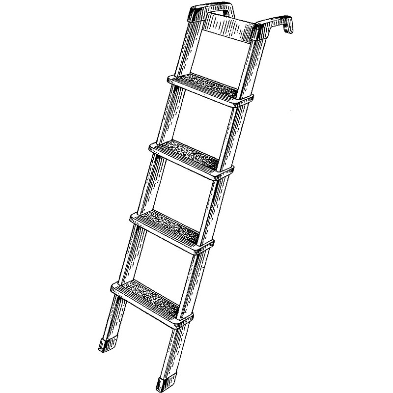LADDER BED ALUMINUM ANODIZED W/4 STEPS /4