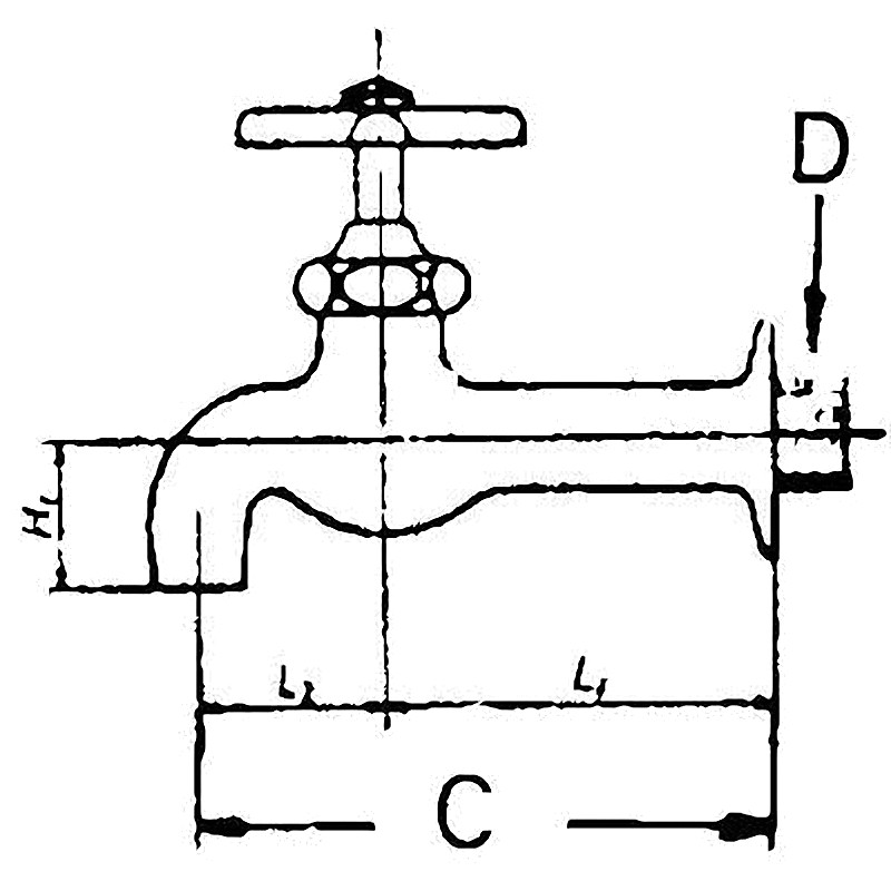 LONG SHANK WALL FAUCET