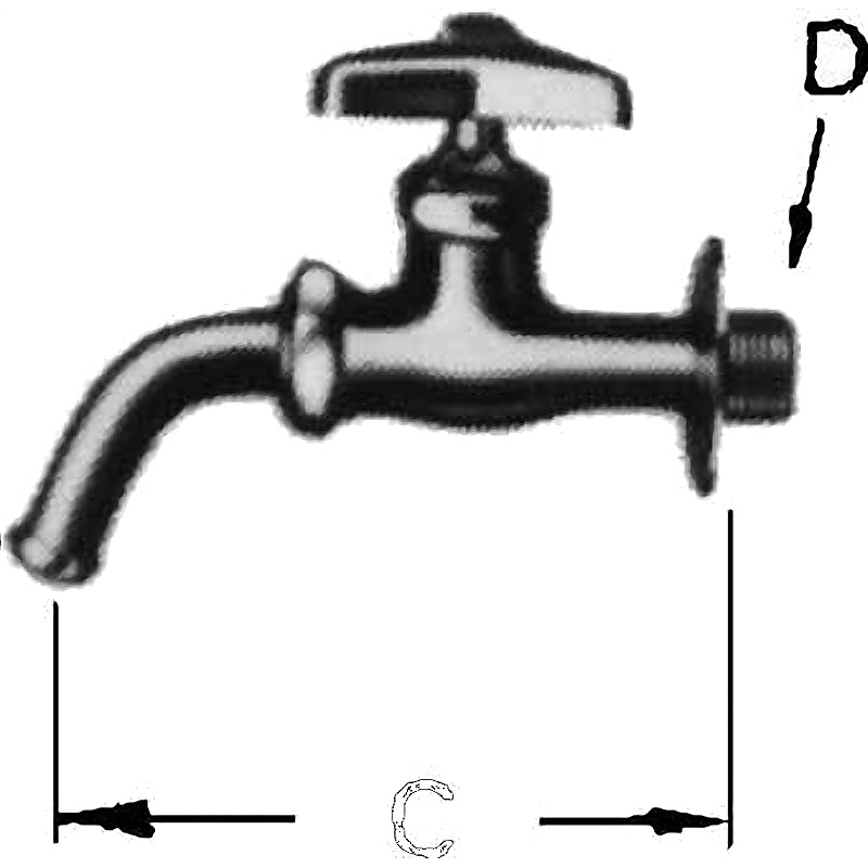 FAUCET WALL WITH ROTARY SPOUT 20( )