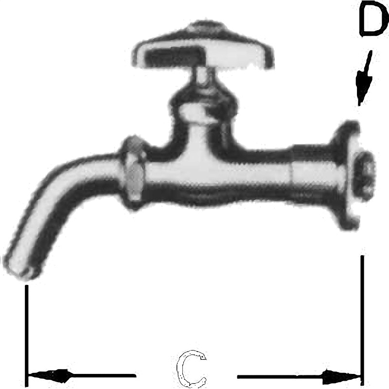 FAUCET WALL WITHADJUSTABLE FLANGE 13( )