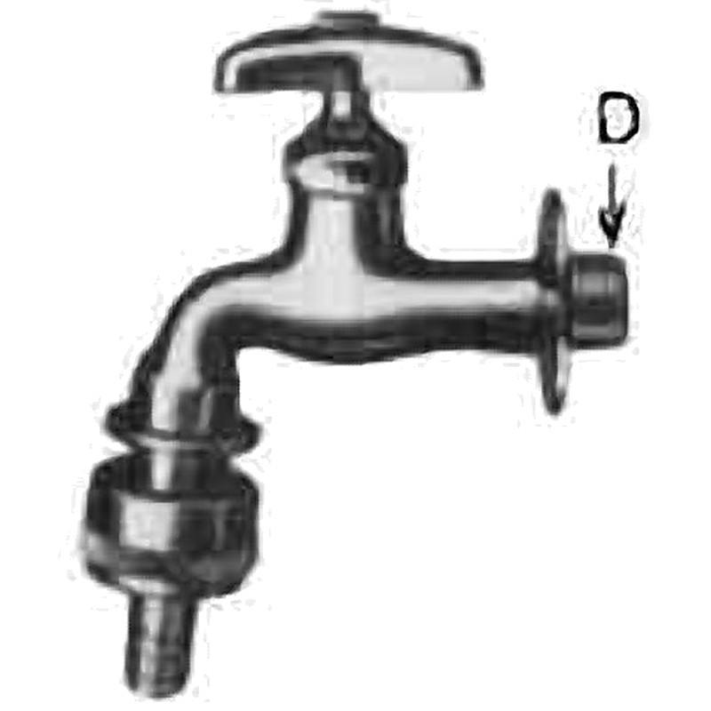 WALL FAUCET WITH SNAP ON HOSE COUPLING