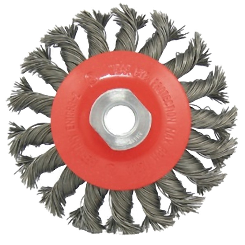 BRUSH CONICAL WHEEL PLAITED FOR DERUSTINGBRUSH MAG9000
