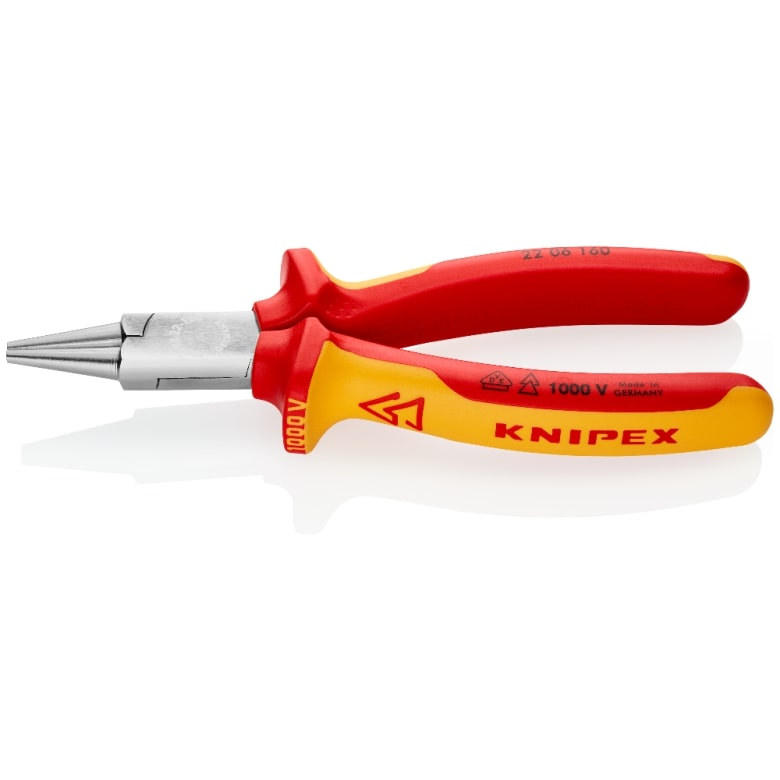 INSULATED ROUND NOSE PLIERS VDE KNIPEX 2206160