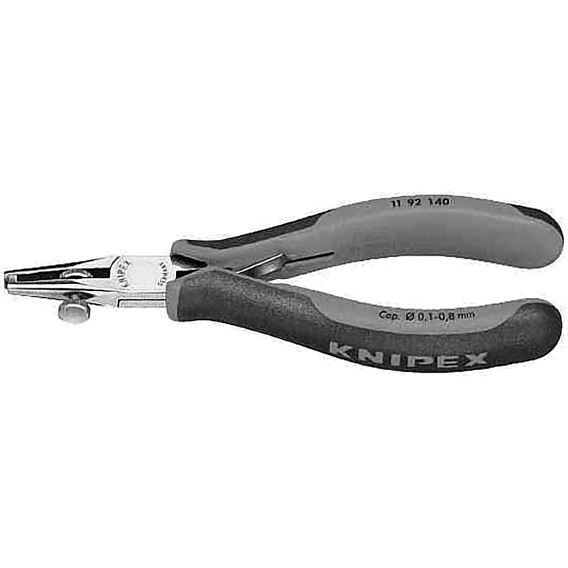 ELECTRONICS WIRE STRIPPERS WITH OPENING SPRING PLASTIC COATED HANDLE KNIPEX 1192140