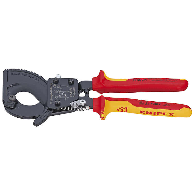 CUTTER CABLE INSULATED RATCHET 2-STAGE CAPACITY- KNIPEX 9536250