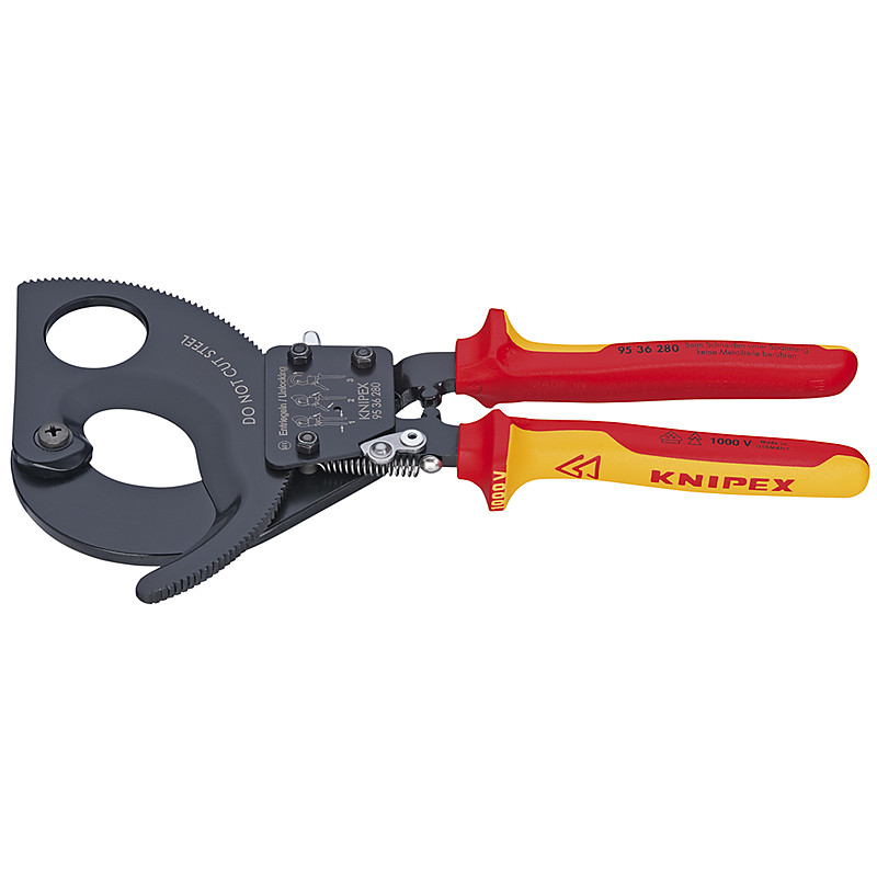 CUTTER CABLE INSULATED RATCHET 2-STAGE CAPACITY- KNIPEX 9536280