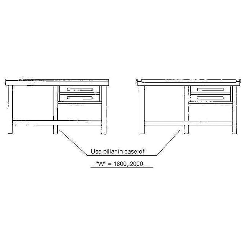 WORK BENCH STEEL-TOP W1500XD700XH800MM