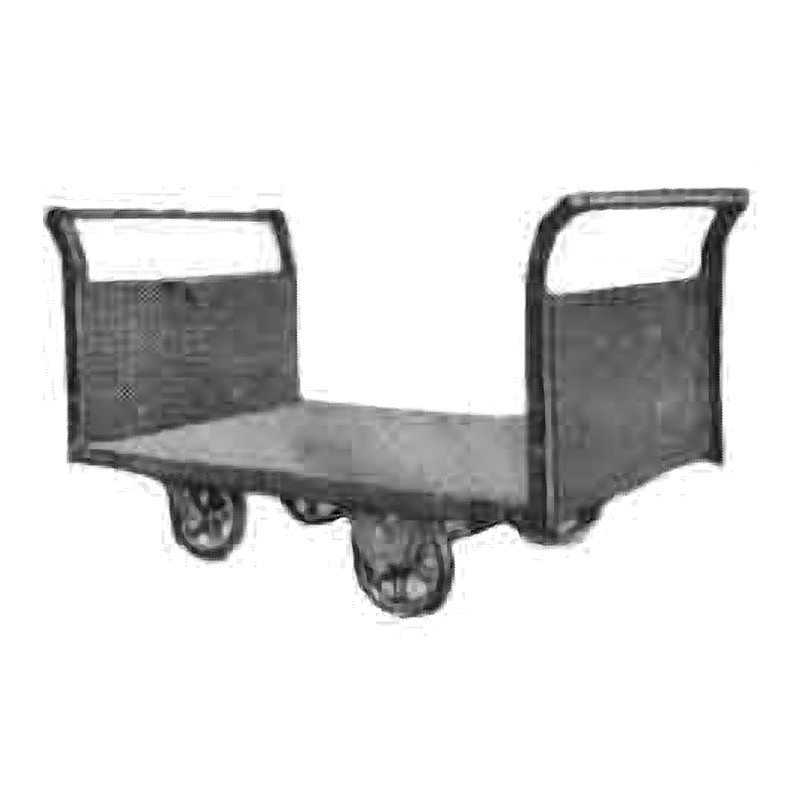 TRUCK PLATFORM STEEL 2-HANDLE WITH 4 SOLID TIRES