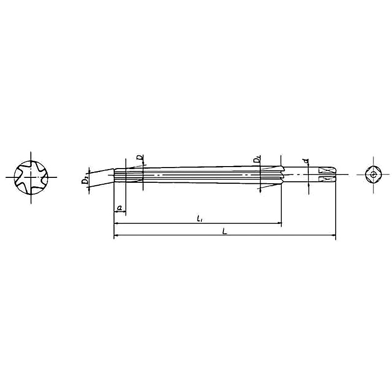 REAMER HAND TAPER PINSTRAIGHT FLUTE