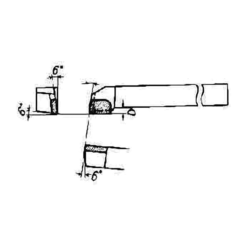 SINGLE POINT TOOL WITH CEMENTED CARBIDE TIP L/H