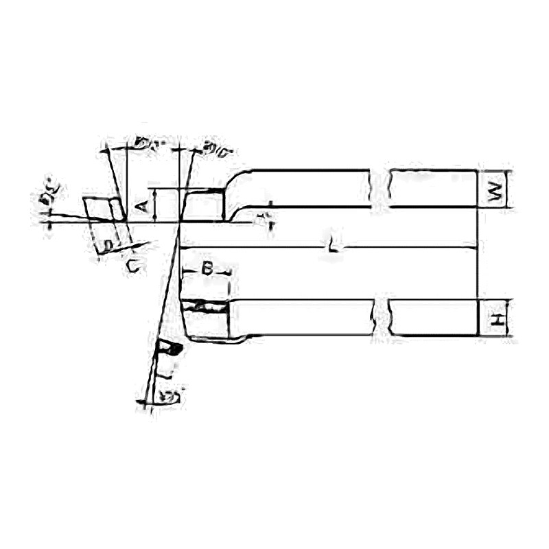 TOOL BIT TIP WELDED HSS KNIFE LEFT HAND-25