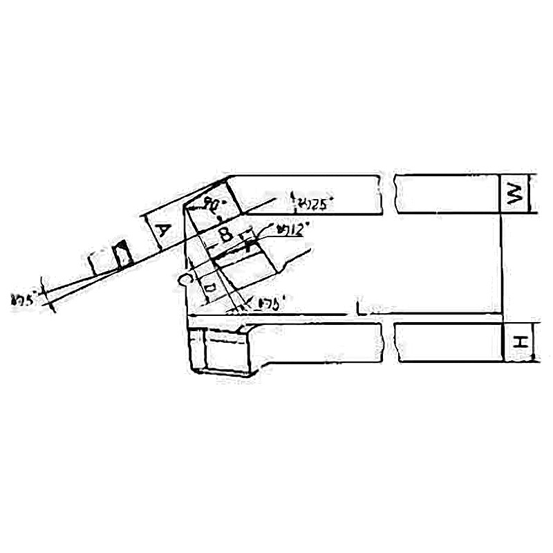 TOOL BIT TIP WELDED HSS BENT RIGHT HAND-12