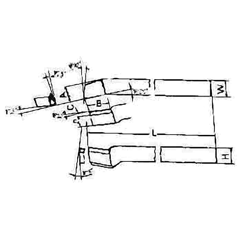 TOOL BIT TIP WELDED HSS BENT FINISH LEFT-12