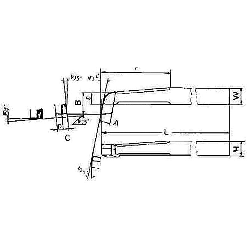 TOOL BIT TIP WELDED HSS BORING-16 (ISO8)
