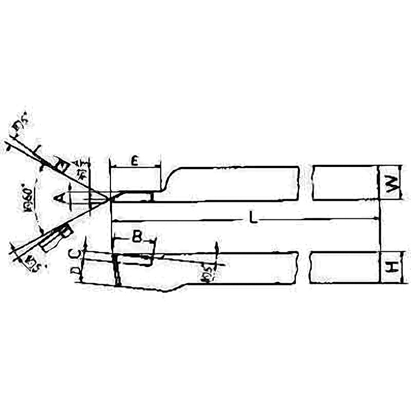TOOL BIT TIP WELDED HSS EXTERNAL THREAD-25 ( )