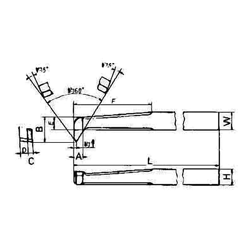 TOOL BIT TIP WELDED HSS INTERNAL THREAD-25 ( )