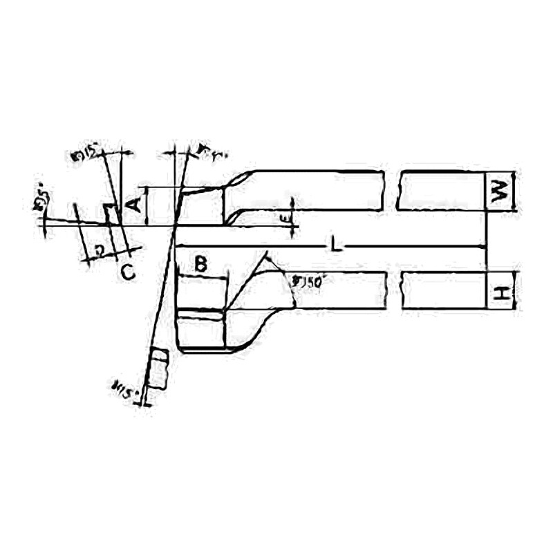 TOOL BIT TIP WELDED HSS KNIFE R/H