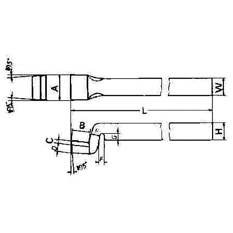 TOOL BIT TIP WELDED HSS SPRING FINISHING-40