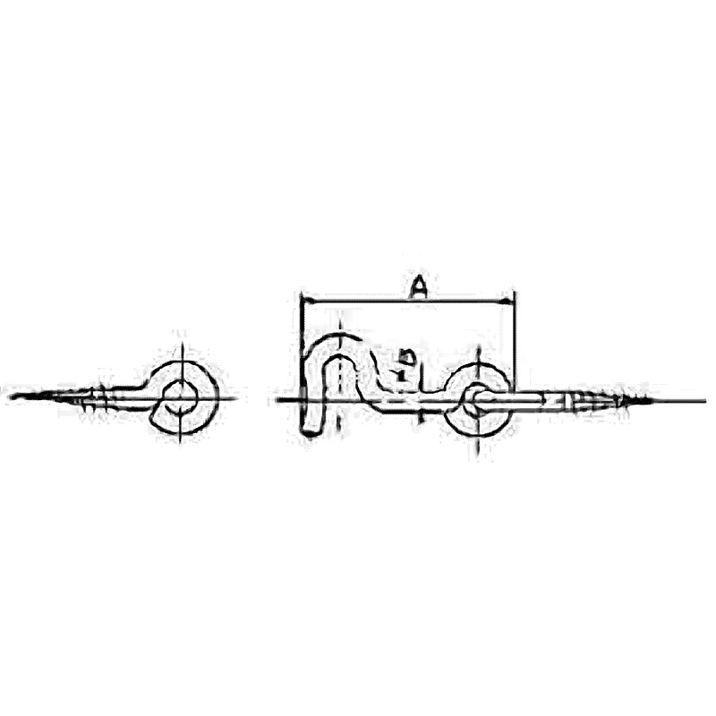 GATE HOOK & EYE BRASS